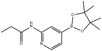 N-(4-(4,4,5,5-tetraMethyl-1,3,2-dioxaborolan-2-yl)pyridin-2-yl)propionaMide Struktur