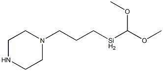 γ-Piperazinylpropylmethyldimethoxysilane Struktur