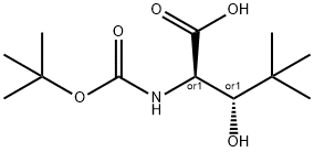 Boc-(2S,3R)-2-aMino-3-hydroxy-4,4-diMethylpentanoic acid Struktur