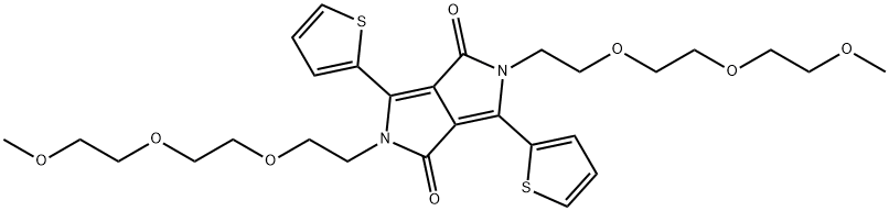 2,5-bis(2-(2-(2-Methoxyethoxy)ethoxy)ethyl)-3,6-di(thiophen-2-yl)pyrrolo[3,4-c]pyrrole-1,4(2H,5H)-dione Struktur