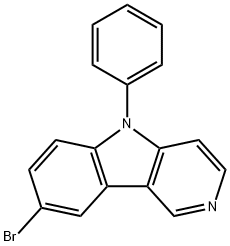 8-broMo-5-phenyl-5H-pyrido[4,3-b]indole Struktur