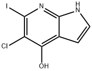 5-Chloro-4-hydroxy-6-iodo-7-azaindole Struktur