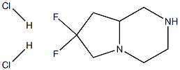 7,7-difluorooctahydropyrrolo[1,2-a]pyrazine dihydrochloride Struktur