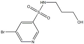 5-bromo-N-(3-hydroxypropyl)
pyridine-3-sulfonamide Struktur