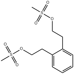 1,2-phenylenebis(ethane-2,1-diyl) diMethanesulfonate Struktur