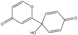 4H-Pyran-4-one, 2-(1-hydroxy-4-oxo-2,5-cyclohexadien-1-yl)- Struktur