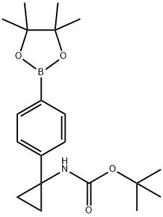 4-[1-(N-BOC-AMino)cyclopropyl]phenylboronic acid, pinacol ester Struktur