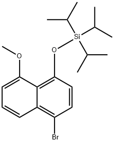 (4-broMo-8-Methoxynaphthalen-1-yloxy)triisopropylsilane Struktur