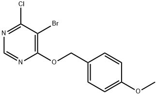 5-BroMo-4-chloro-6-((4-Methoxybenzyl)oxy)pyriMidine Struktur