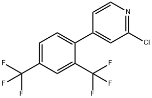 4-(2,4-bis(trifluoromethyl)phenyl)-2-chloropyridine Struktur