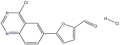 5-(4-chloro-6-quinazoliny)-2-Furancarboxaldehyde,hydrochloride Structure