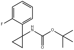 tert-butyl 1-(2-fluorophenyl)cyclopropylcarbaMate Struktur