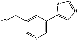 (5-(thiazol-5-yl)pyridin-3-yl)methanol Struktur