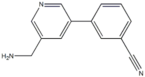 3-(5-(aminomethyl)pyridin-3-yl)benzonitrile Struktur