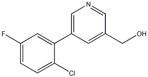 (5-(2-chloro-5-fluorophenyl)pyridin-3-yl)methanol Struktur