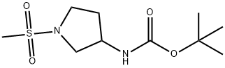 3-(BOC-AMino)-1-Methanesulfonylpyrrolidine Struktur