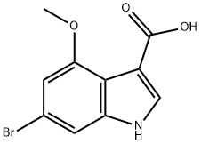 6-BroMo-4-Methoxyindole-3-carboxylic acid Struktur