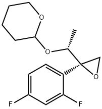 2-((R)-1-((R)-2-(2,4-difluorophenyl)oxiran-2-yl)ethoxy)tetrahydro-2H-pyran Struktur