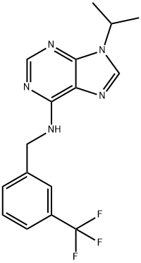 9H-Purin-6-aMine, 9-(1-Methylethyl)-N-[[3-(trifluoroMethyl)phenyl]Methyl]- Struktur