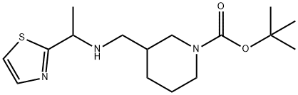 3-[(1-Thiazol-2-yl-ethylaMino)-Methyl]-piperidine-1-carboxylic acid tert-butyl ester Struktur