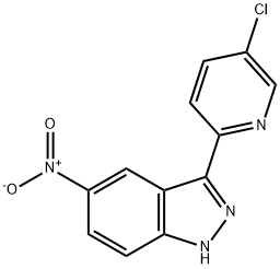 3-(5-chloropyridin-2-yl)-5-nitro-1H-indazole Struktur