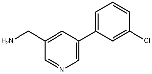 (5-(3-chlorophenyl)pyridin-3-yl)methanamine Struktur