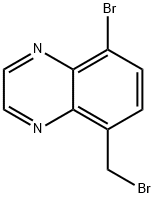 5-BroMo-8-(broMoMethyl)quinoxaline Struktur