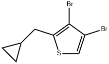 3,4-DibroMo-2-(cyclopropylMethyl)thiophene Struktur