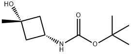 trans-tert-Butyl 3-hydroxy-3-MethylcyclobutylcarbaMate Structure