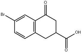 6-BroMo-4-oxo-1,2,3,4-tetrahydro-naphthalene-2-carboxylic acid Struktur