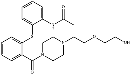 N-(2-((2-(4-(2-(2-Hydroxyethoxy)ethyl)piperazine-1-carbonyl)phenyl)thio)phenyl)acetaMide Struktur