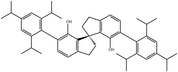 (1R)-2,2',3,3'-tetrahydro-6,6'-bis[2,4,6-tris(1-Methylethyl)phenyl]-1,1'-Spirobi[1H-indene]-7,7'-diol Struktur