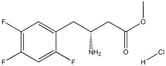 (R)-Methyl 3-aMino-4-(2,4,5-trifluorophenyl)butanoate hydrochloride Struktur