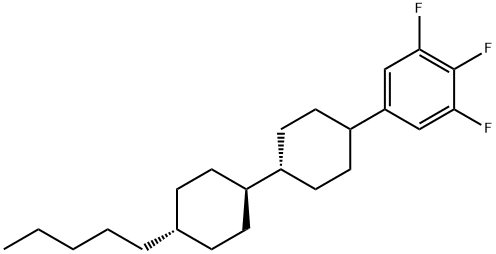 3,4,5- Trifluoro -1-[ trans-4'-( trans-4''-pentylcyclohexyl) -cyclohexyl ]benzene Struktur