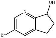 3-broMo-6,7-dihydro-5h-cyclopenta[b]pyridin-7-ol Struktur