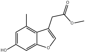 Methyl 2-(6-hydroxy-4-Methylbenzofuran-3-yl)acetate Struktur