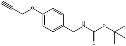 CarbaMic acid, N-[[4-(2-propyn-1-yloxy)phenyl]Methyl]-, 1,1-diMethylethyl ester Struktur