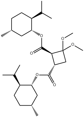 (1S,2R)-3,3-Dimethoxy-1,2-cyclobutanedicarboxylic Acid Di-L-Menthyl Ester Struktur