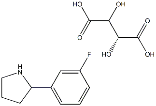 (R)-2-(3-Fluorophenyl)pyrrolidine L-Tartrate Struktur