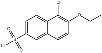 5-chloro-6-ethoxynaphthalene-2-sulfonyl chloride Struktur