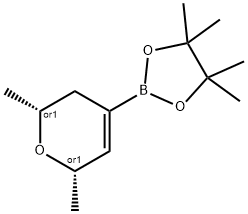 2-(2,6-二甲基-3,6-二氫-2H-吡喃-4-基)-4,4,5,5-四甲基-1,3,2-二噁硼烷, 1394909-88-6, 結(jié)構(gòu)式