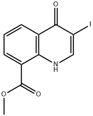 Methyl 3-iodo-4-oxo-1,4-dihydroquinoline-8-carboxylate Struktur