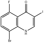 8-BroMo-5-fluoro-3-iodoquinolin-4(1H)-one Struktur