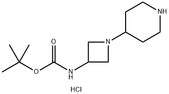 tert-butyl 1-(piperidin-4-yl)azetidin-3-ylcarbaMate hydrochloride Struktur