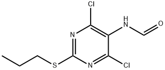 N-(4,6-dichloro-2-(propylthio)pyriMidin-5-yl)forMaMide Struktur