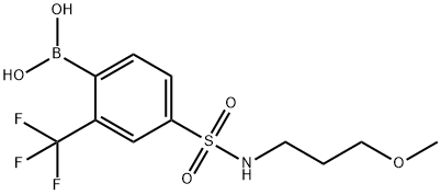 4-(N-(3-Methoxypropyl)sulfamoyl)-2-trifluoromethylphenylboronic acid Struktur