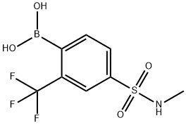 4-(N-Methylsulfamoyl)-2-trifluoromethylphenylboronic acid Struktur