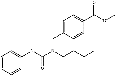 Methyl 4-((1-butyl-3-phenylureido)Methyl)benzoate Struktur