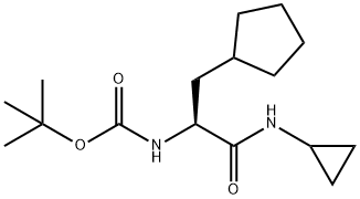 (S)-tert-butyl (3-cyclopentyl-1-(cyclopropylaMino)-1-oxopropan-2-yl)carbaMate Struktur