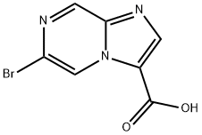 6-broMo-iMidazo[1,2-a]pyrazine-3-carboxylic acid Struktur